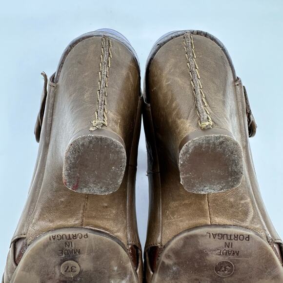 Chocolate Negro Women's Pumps EU Size 37 Sling Back Heels Open Toe Ankle Straps - Picture 9 of 11